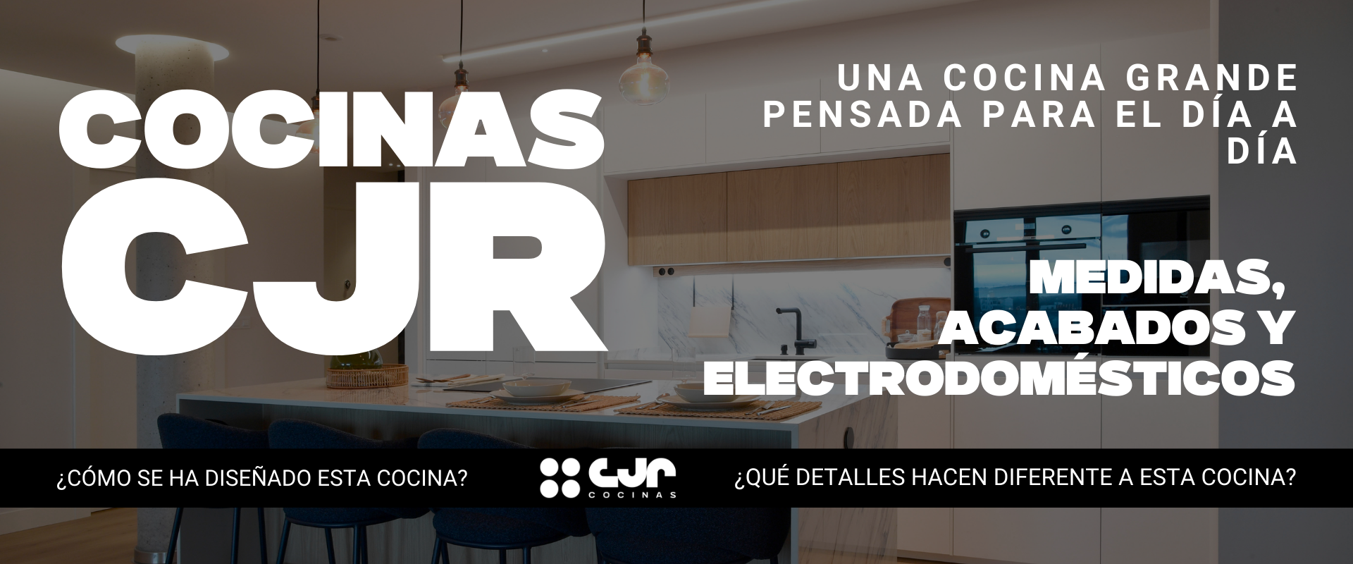 cocina blanca y madera con isla abierta al salón cocinas cjr