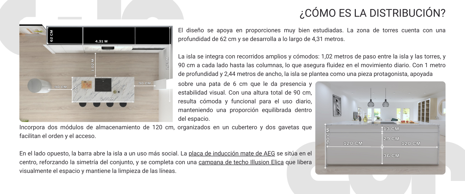 cocina blanca y madera con isla abierta al salón cocinas cjr