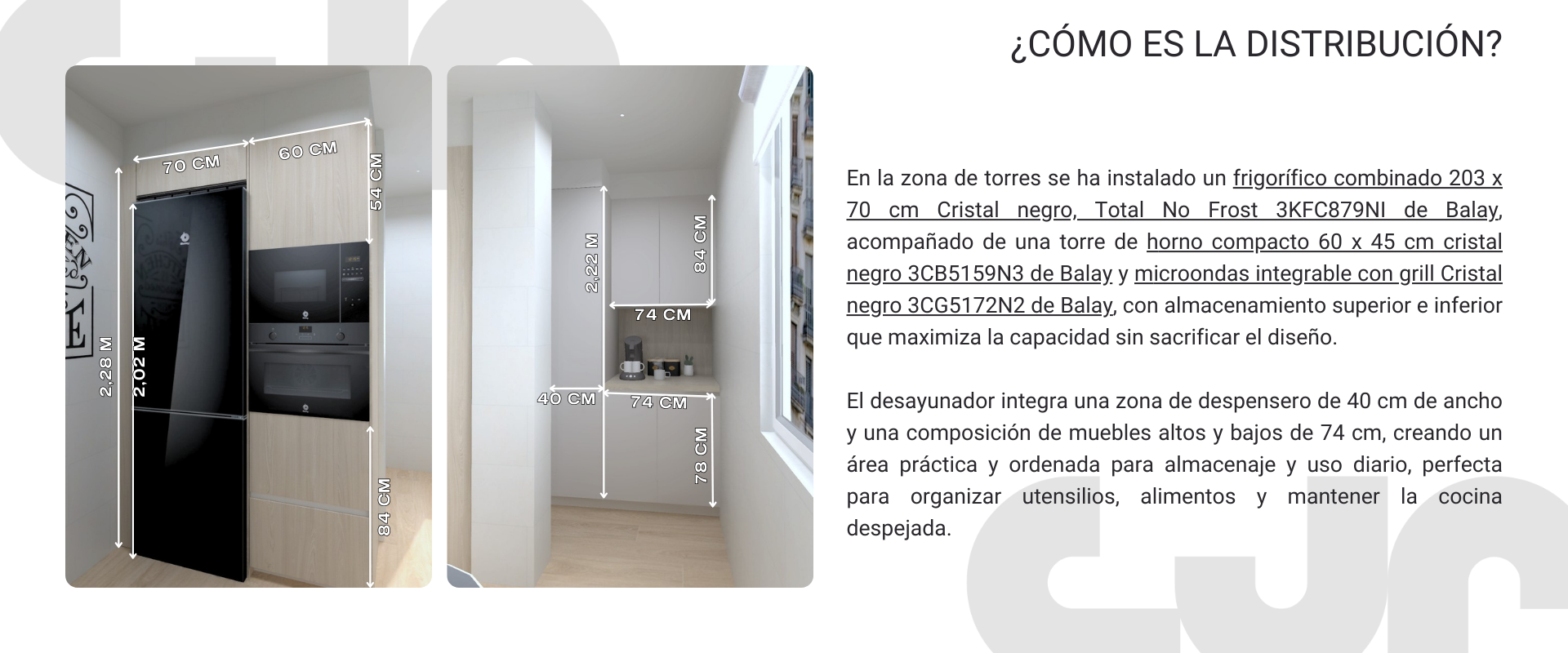 cambio total de cocina blanca y madera en dos frentes cocinas cjr