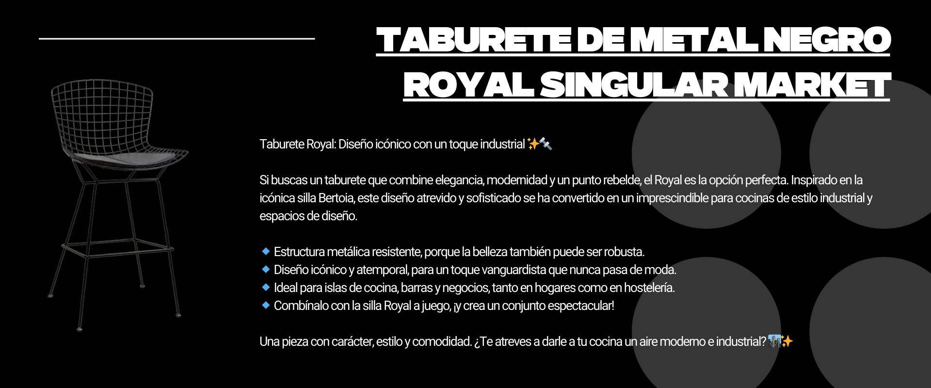 ¡Los taburetes del showroom! Cocinas CJR