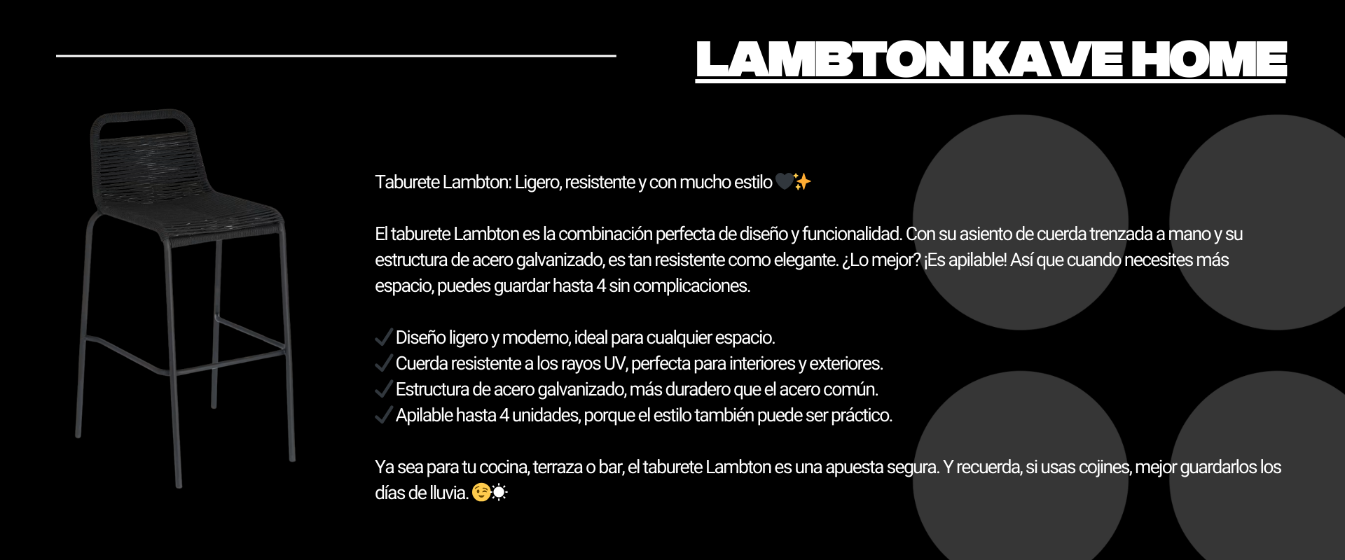 ¡Los taburetes del showroom! Cocinas CJR