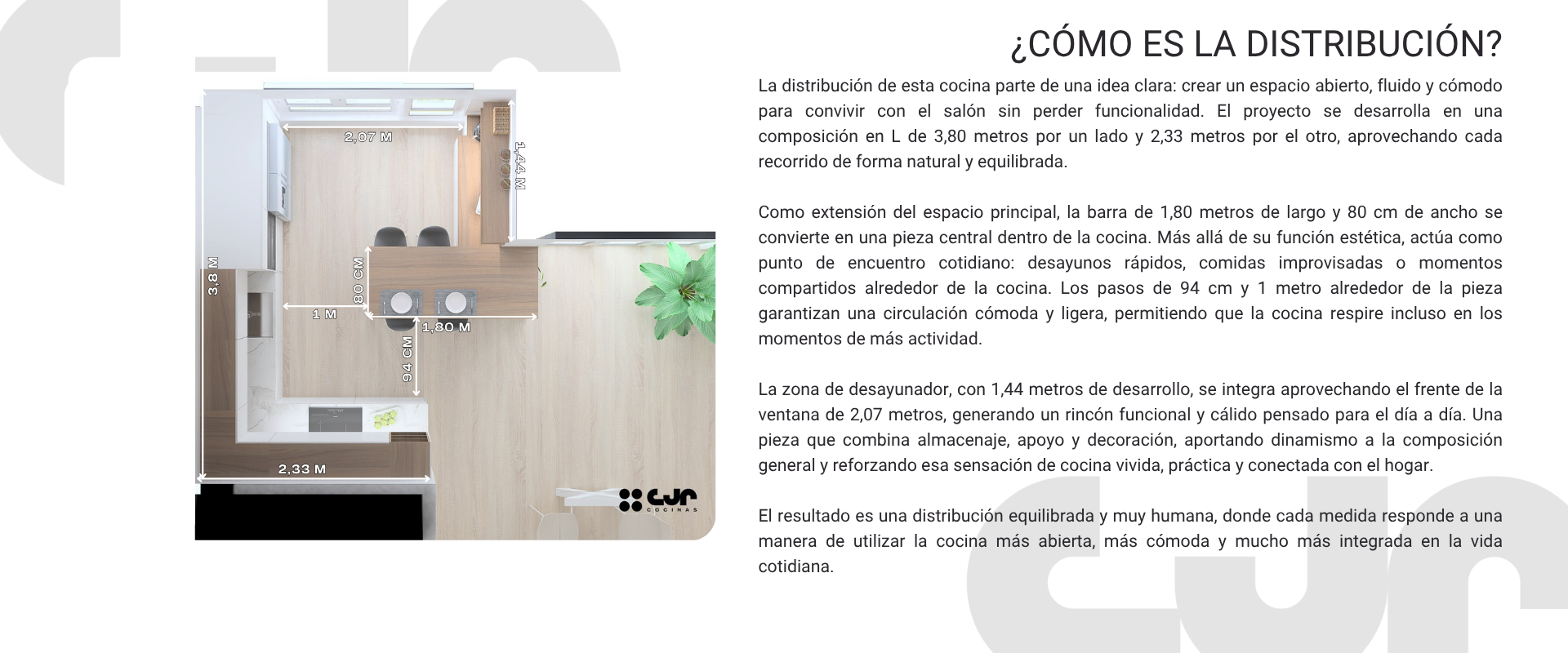 cocina negra y madera con isla y living cocinas cjr